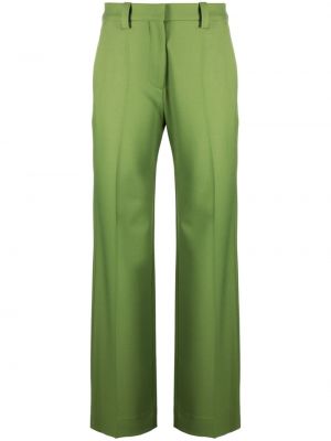 Egyenes szárú nadrág Victoria Beckham zöld