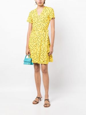 Sukienka mini z nadrukiem Dvf Diane Von Furstenberg żółta