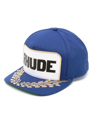 Mütze mit print Rhude blau