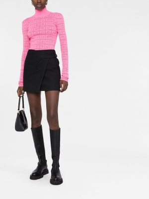 Žakárový pletený top Givenchy růžový