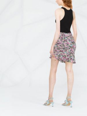 Růžové květinové mini sukně s potiskem Isabel Marant