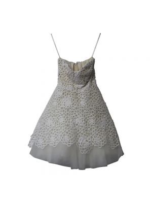 Nylonowa sukienka Oscar De La Renta Pre-owned biała