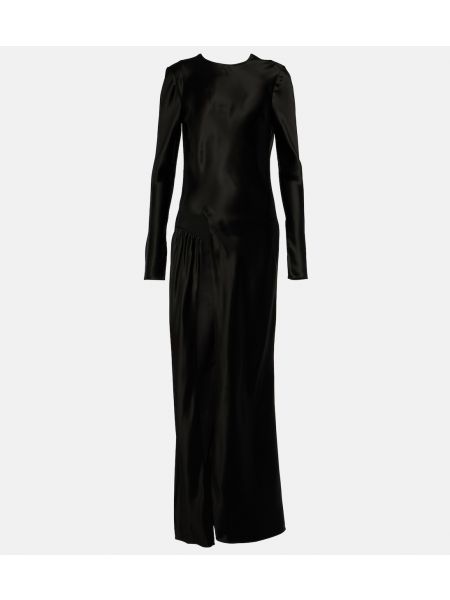Атласное платье Christopher Esber черное