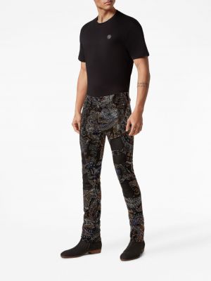 Skinny džíny s potiskem s paisley potiskem Philipp Plein
