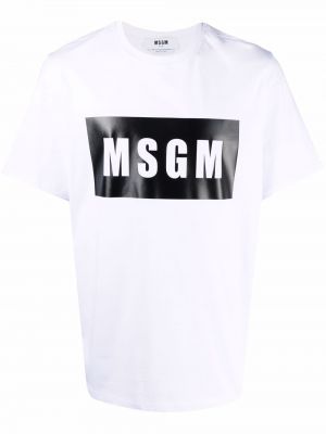 Памучна тениска с принт Msgm