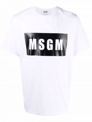 Camiseta con estampado Msgm blanco