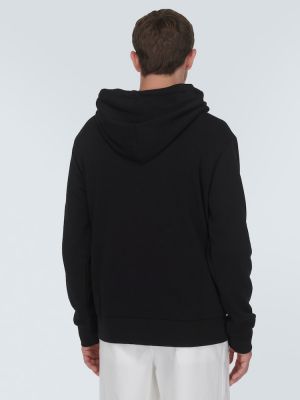 Pamučna svilena hoodie s kapuljačom Jw Anderson crna