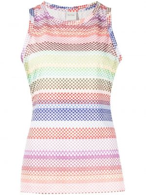 Rutet tank top med print Paul Smith