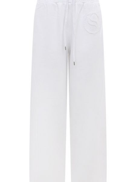 Белые хлопковые брюки Stella Mccartney