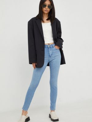 Skinny džíny s vysokým pasem Wrangler modré