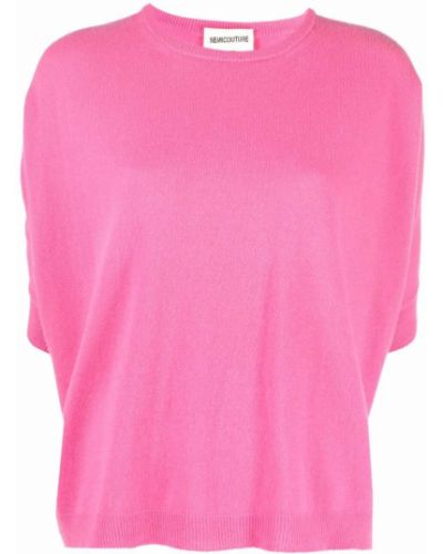 Jersey manga corta de tela jersey Semicouture rosa