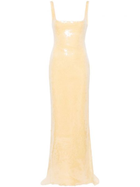 Βραδινό φόρεμα με παγιέτες 16arlington κίτρινο