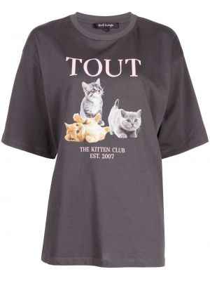 Jersey t-shirt aus baumwoll mit print Tout A Coup grau