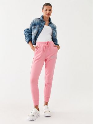 Sportovní kalhoty Versace Jeans Couture růžové