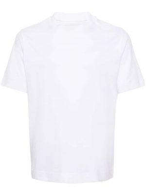 Bavlnené tričko s okrúhlym výstrihom Circolo 1901 biela