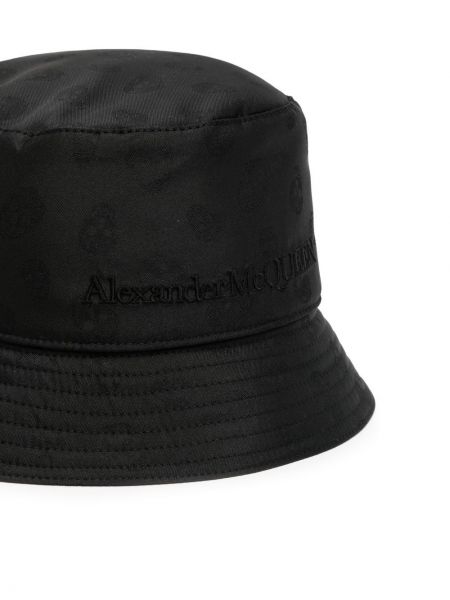 Žakárový klobouk Alexander Mcqueen černý