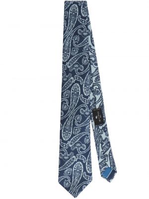Cravatta con stampa paisley Etro blu