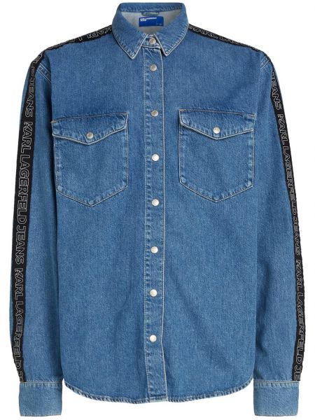 Koszula Karl Lagerfeld Jeans niebieska