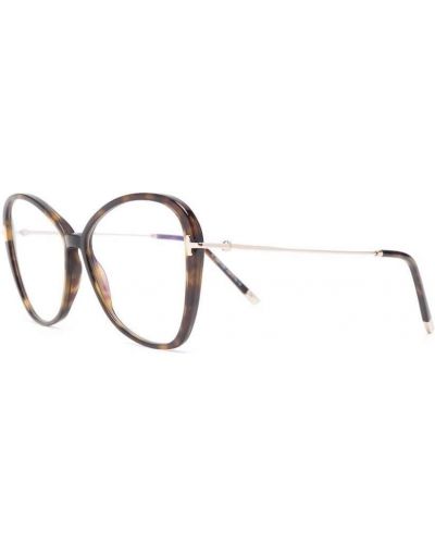 Oversized brýle Tom Ford Eyewear hnědé