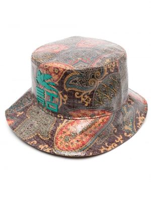 Cepure ar apdruku ar lāsīšu rakstu Etro brūns