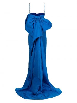 Oversized večerní šaty s mašlí Bambah modré