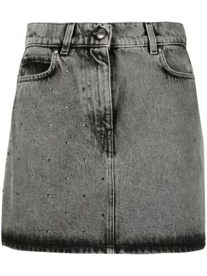 Džínsová sukňa Msgm sivá