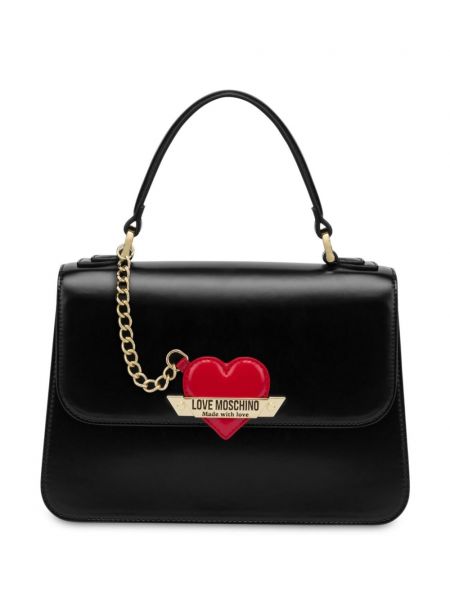 Sydämen kuvio ostoskassi Love Moschino musta