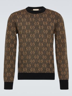 Жакардов вълнен пуловер Gucci