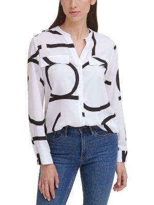 Блузка на пуговицах с длинным рукавом Calvin Klein