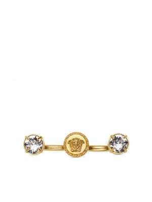 Pierścionek z kryształkami Versace złoty