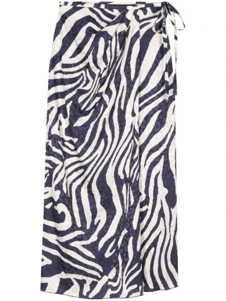 Satenska suknja s printom sa zebra printom Essentiel Antwerp