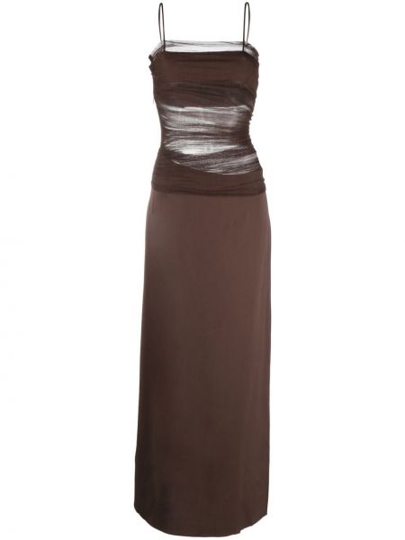 Коктейльное платье Christopher Esber - коричневый
