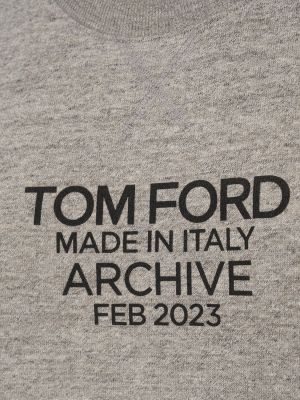 Jersey ujjatlan melegítő felső nyomtatás Tom Ford szürke