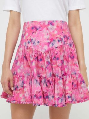 Pamučna mini suknja Custommade ružičasta