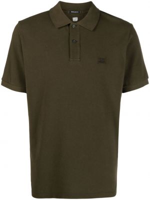 Kokvilnas polo krekls ar izšuvumiem C.p. Company zaļš