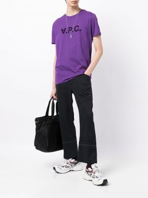 Camiseta con estampado A.p.c. violeta