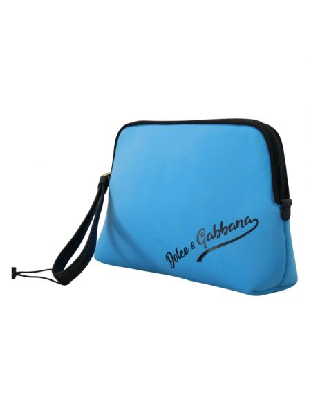 Bolso clutch con estampado leopardo elegante Dolce & Gabbana azul