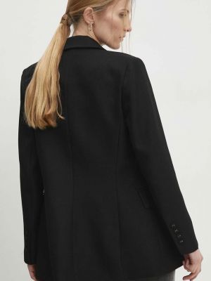 Gyapjú kabát Answear Lab fekete