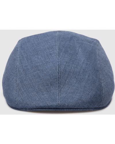 Синяя льняная кепка Brunello Cucinelli