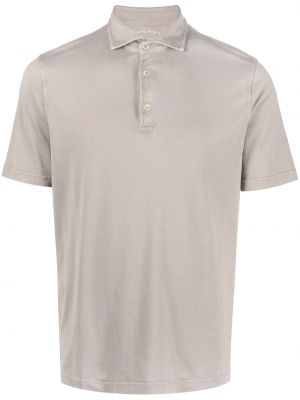 Einfarbige t-shirt aus baumwoll Fedeli grau