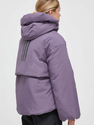Péřová bunda Adidas fialová