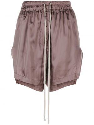 Saténové šortky Rick Owens fialová