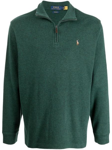 Jersey con cremallera de tela jersey Polo Ralph Lauren verde