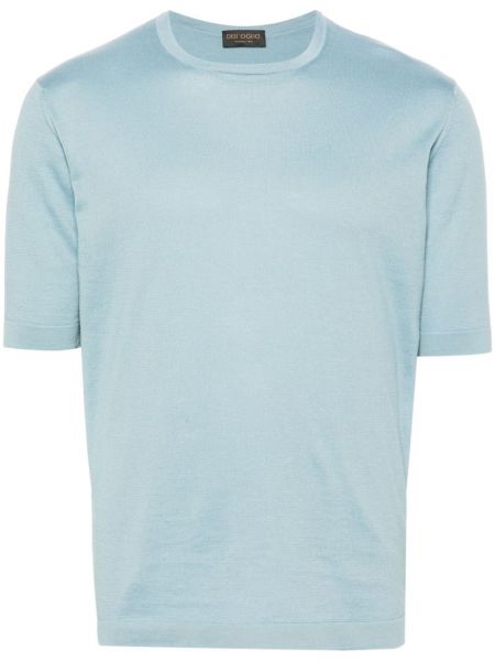 Памучна тениска Dell'oglio синьо