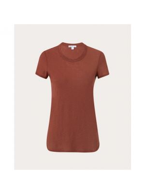 Camiseta de algodón James Perse marrón