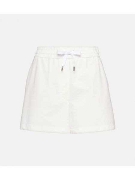 Pantaloncini di cotone in jersey Brunello Cucinelli bianco