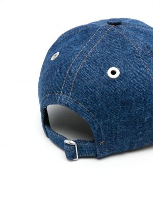 Siuvinėtas kepurė su snapeliu Ami Paris mėlyna
