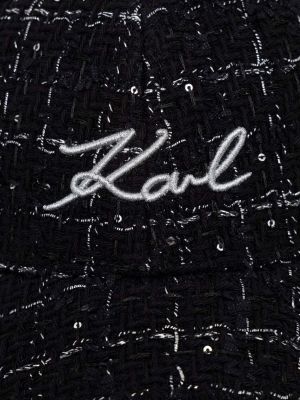 Kapa s printom Karl Lagerfeld crna
