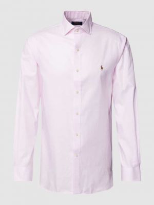 Koszula slim fit w paski Polo Ralph Lauren różowa