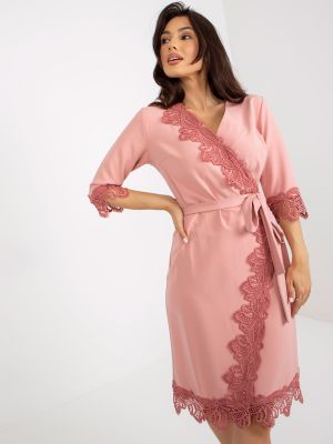 Koktel haljina Fashionhunters ružičasta